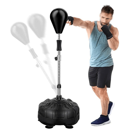 Freestanding Punching Bag Adjustable Heights Training Bag with Stand and Boxing Gloves for Adults Kids