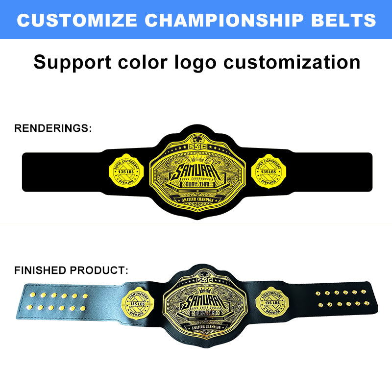 Custom WWF Championship Belts WBC Boxing Taekwondo Wrestling Winner Belt