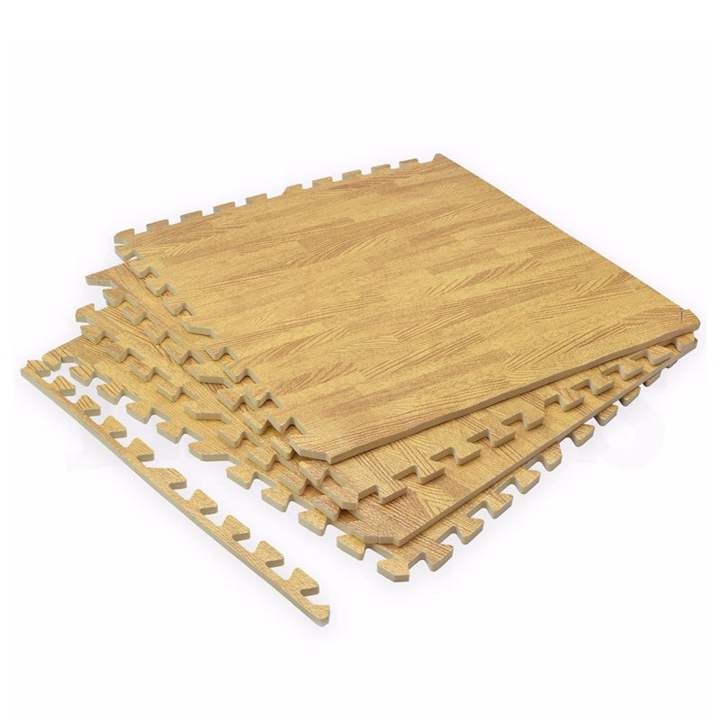 Wood Grain Floor Mat eva puzzle interlocking protective flooriong Anti Slip