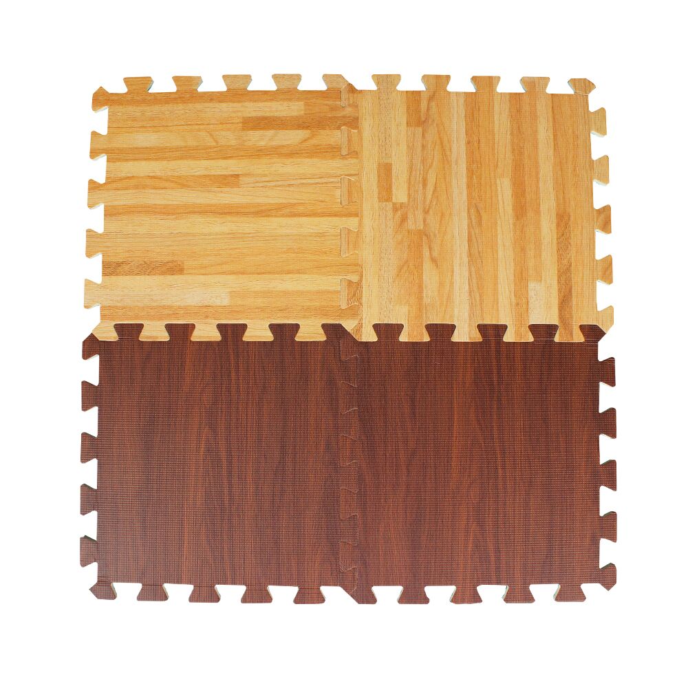 Wood Grain Floor Mat eva puzzle interlocking protective flooriong Anti Slip