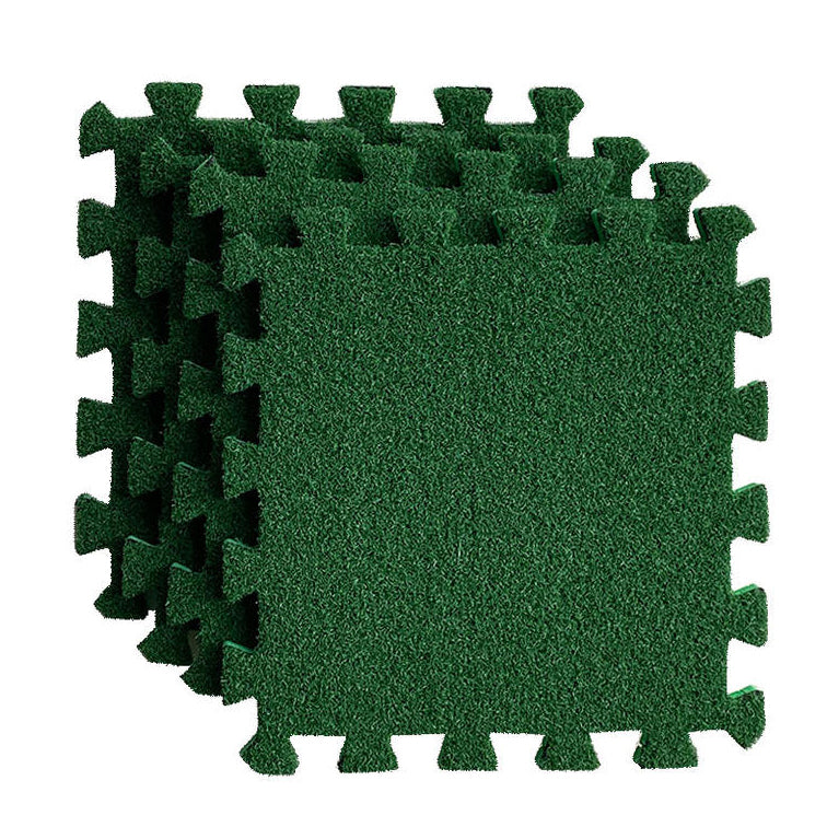 Safety anti-skid lawn tiles natural artificial grass carpet mat green carpet