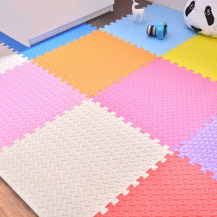 LINYIQUEEN basics foam interlocking floor mat pack of 6 floor mat piece home interior eva foam spliced floor mat